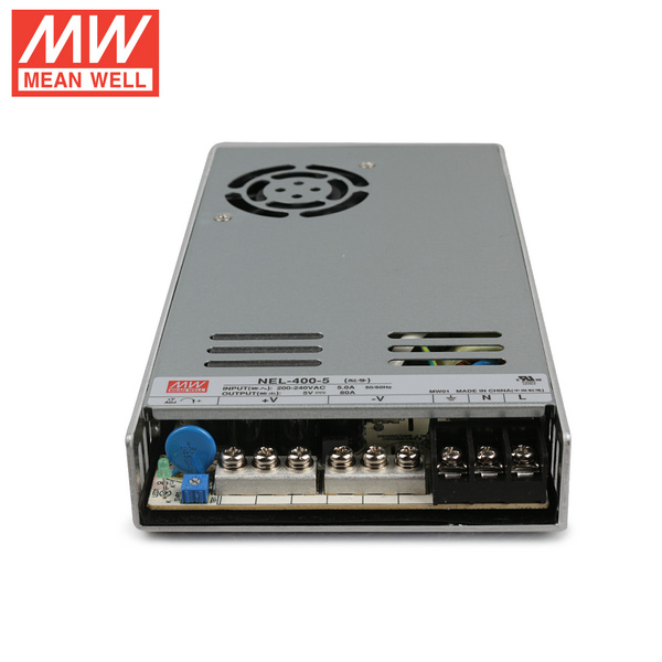 Mean Well NEL-400-5 DC5V 400Watt 80A UL Certification AC200-240 Volt Switching Power Supply For LED Strip Lights Lighting